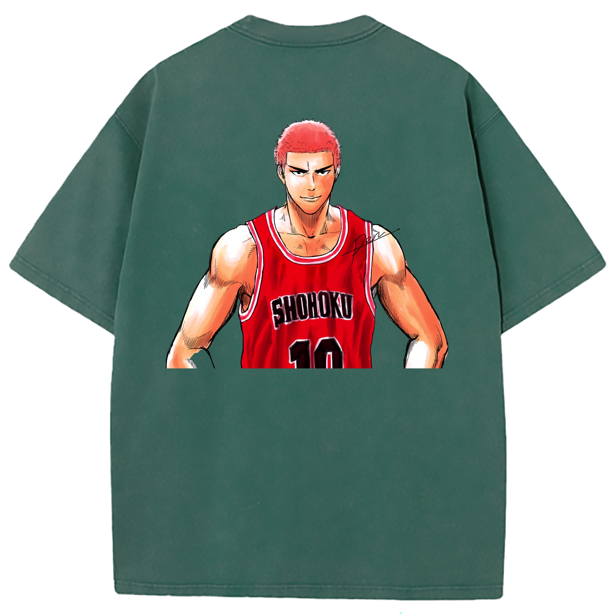 （画像用） SLAM DUNK／スラムダンク 綿100% ヴィンテージ風 半袖Tシャツ（背面プリント）